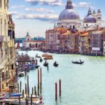 Italy. Venice. Grand Canal. View of the Basilica di Santa Maria della Salute